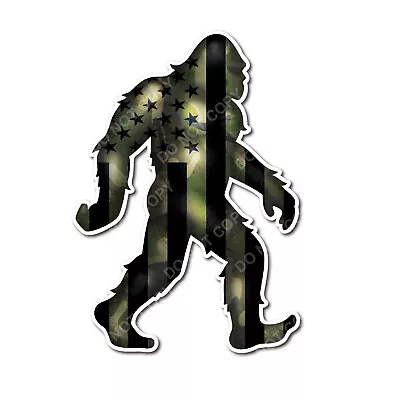 Sasquatch Yeti Bigfoot Decal Sticker For Car Truck Window Bumper American Flag • $10.80