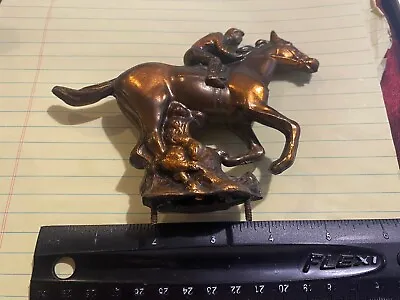 Vintage Horse Racing Jockey Statue Figurine - Kentucky Derby? • $41.99