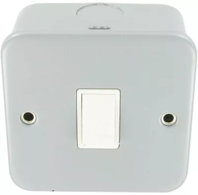 1 Gang 2 Way Metal Clad Single Switch Light Switch • £6.85