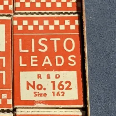 Vintage Listo Leads Package No. 162 Red Leads Refills For Grease Pencil  • $6.52