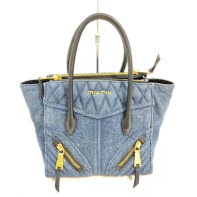 Miu Miu Hand Bag  Blue Denim 1373869 • $0.99