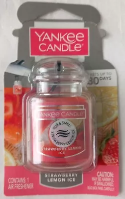 Yankee Candle Ultimate Car Jar Air Freshener  STRAWBERRY LEMON ICE  • £4.45