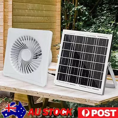 Solar 12V Exhaust Fan Extractor Fan For Bathroom(8 In Fan + 8W Solar Panels) • $79.29