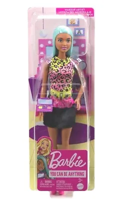 Barbie Makeup Artist Fashion Doll W/ Mini Palette Brush Accessories Teal Hair • $12.35