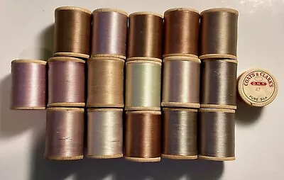 16 Spools + 1 Silk Twist CORTICELLI; OTHERS BEIGE TAUPE TAN MAUVE Silk Thread • $74.99