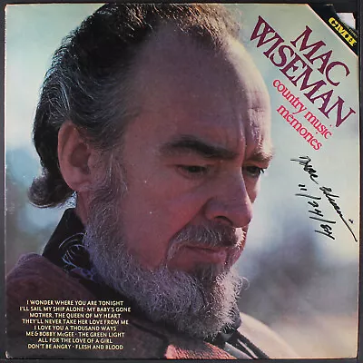 MAC WISEMAN: Country Music Memories CMH 12  LP 33 RPM • $10