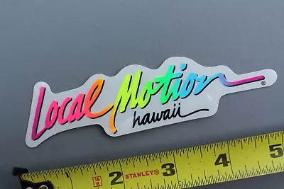 LOCAL MOTION Hawaii Surfboard Neon Rainbow Fade 80s LM1A Vintage Surfing STICKER • $24