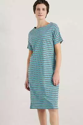 Seasalt Women's Dress - Teal Sailor Dress - Regular - Odessa Poseidon Maritime • £24.75