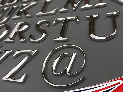 £0.99 • Buy Small Chrome Letters, Self Adhesive. Art, Door, Signs. Height 2.5cm A-Z & @ 3D