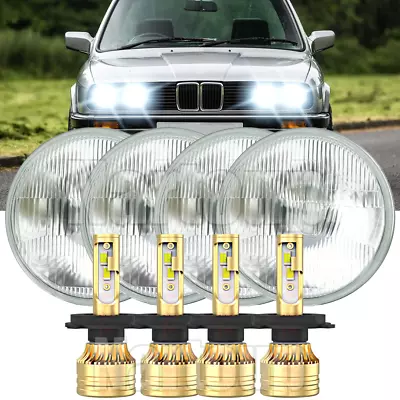 4PCS 5-3/4 5.75  LED Headlights Combo High/Low Beam For BMW 325i 528i 535i E30 • $149.49