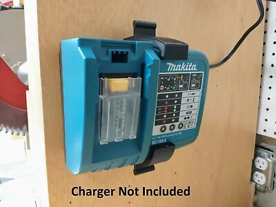 Wall Mount Holder For Makita DC18RA Charger With Optional 18V Battery Mounts • $34.99