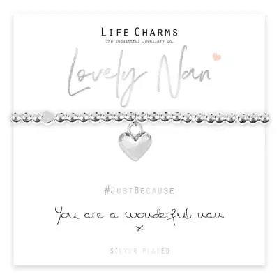 Life Charms LOVELY NAN Bracelet -   You Are A WONDERFUL NAN X   - Gift Boxed • £13.80