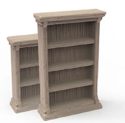 Dollhouse Miniature Quarter Scale Short Bookshelf /  Bookcase -- 1:48 Scale • $4