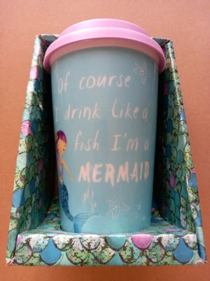 £10 • Buy Ceramic Mermaid Thermal Travel Mug