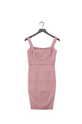 Jax Women's Midi Dress UK 4 Pink 100% Polyester Midi A-Line • £14.90