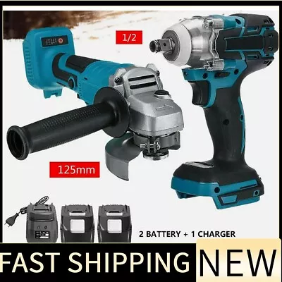 125mm Fit Makita 18V Battery Brushless Driver Impact Wrench Angle Grinder Set US • $89.98