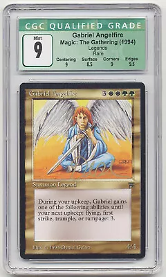 Graded Signed Gabriel Angelfire CGC 9 MINT Legends Artist Daniel Gelon MTG Magic • $145