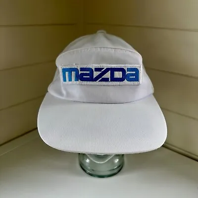 Vintage MAZDA Mans Cap Snapback Cap Hat White • $33.46