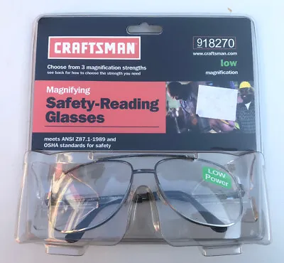 VINTAGE Craftsman Magnifying Safety-Reading Glasses Low Magnification Readers • $22.49
