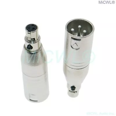 Mini 3Pin To 3Pin XLR Adapter Converter TA3F Female To XLR Male For AKG Samson • $13.50