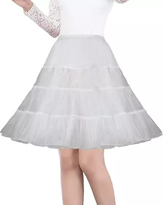 Shimaly® Women's 50s Vintage Petticoat 26  Crinoline Rockabilly Tutu Skirt Slip  • $48.32