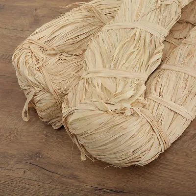 £4.79 • Buy Natural Raffia Cord Craft Twine Rope Weave String Ribbon Rattan DIY Raffia Craft