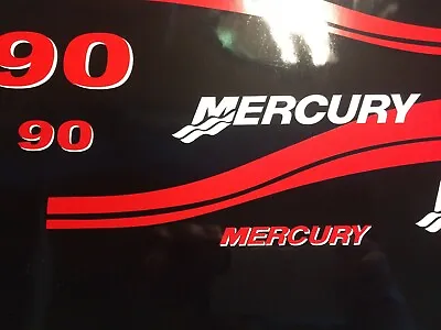 Mercury Outboard Decals Stickers Marine Vinyl Set  25 - 90 Hp Free USA Shipping • $66.99