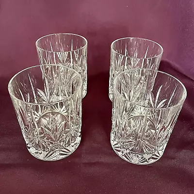 Shannon Crystal By Godinger 'milano' Double Old Fashioneds-set Of 4 Nib • $35