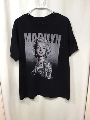 Marilyn Monroe Black Large Cotton Blend T Shirt T12 • $10.98