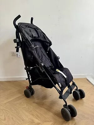 Maclaren Techno XT Stroller Black Single Folding Umbrella Fold Pushchair • £65