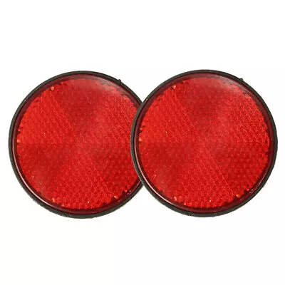 2pcs Round Red Reflector Universal For Motorcycle ATV 5.6*0.8cm Y3B3 • $5.69