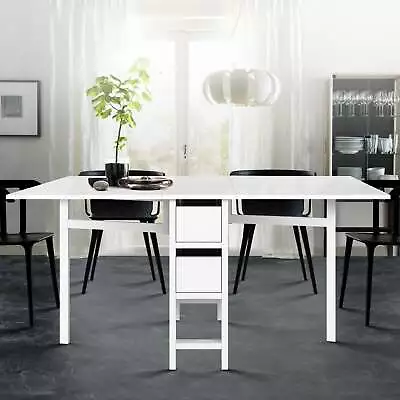 Artiss Dining Table Rectangular Extendable White • $169.10