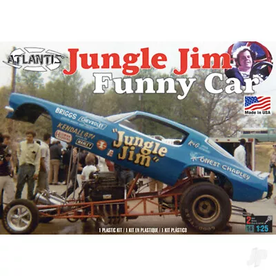 Atlantis Models 1:25 1971 Jungle Jim Camaro Funny Car Plastic Model Kit • £35.99