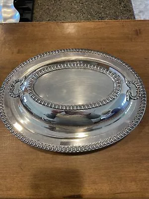 Vintage Wilcox IS Silver Plate Oval Serving Bowl Brandon Hall Pattern 11.5  #SH • $19.99