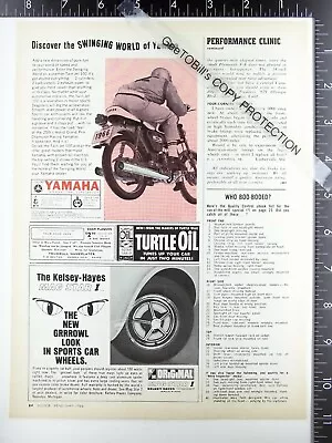 1966 Twin Jet 100 Yamaha Motorcycle Kelsey Haye Mag Star I 1 Wheel Romulus MI Ad • $10.50