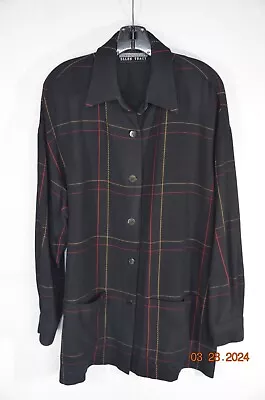 Linda Allard Ellen Tracy 100% Wool Shirt Jacket Size 12 • $24.95