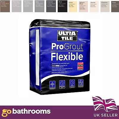Ultra Tile Pro Grout Waterproof All Purpose Flexible Tile Grout | 12 Colours • £18.53