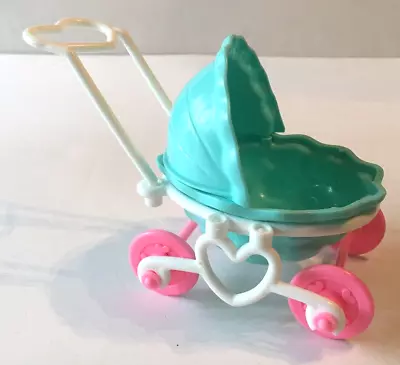 RARE Mattel VINTAGE 1989 Little Pretty Kitty Baby Stroller Cradle Buggy • $75