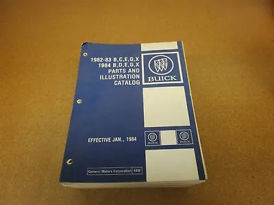 1982 1983 1984 Buick Regal Riviera Century Illustrated Parts Catalog Manual Book • $195