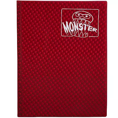 Monster Binder - 9 Pocket Trading Card Album - Holofoil Red Anti-Theft Pockets • $28.61