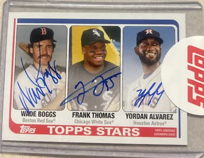 2020 Celebration Of The Decades Triple Wade Boggs Frank Thomas Rookie Auto RC • $270