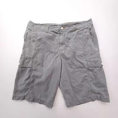 Tommy Bahama Cargo Shorts Mens 36 Gray Tencel Cotton Soft Knit 10  Inseam • $19.99