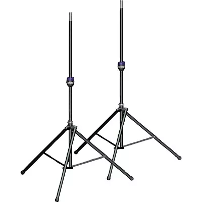 Ultimate Support TS-99BL Tall Leveling-Leg Speaker Stand Pair Black • $299.98