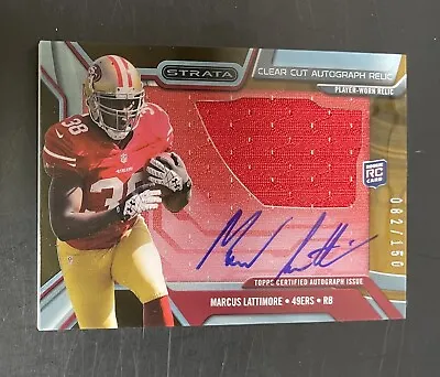 2013 Topps Strata MARCUS LATTIMORE Rookie Patch Auto RC 82/150 #CCAR-ML 49ers • $4.99