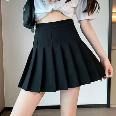Plaid Pleated High Waist Casual Mini Skirt  School Jk Girl Preppy • £7.34