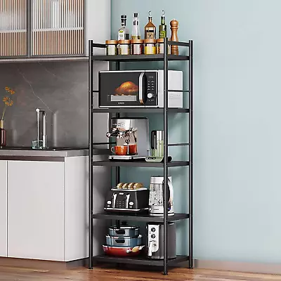 5-Tier Bakers Rack For Kitchen Metal Microwave Stand Rack With Storage Kitchen • $99.99