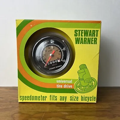 Stewart Warner Bicycle Speedometer With Universal Tire Drive Vintage • $75