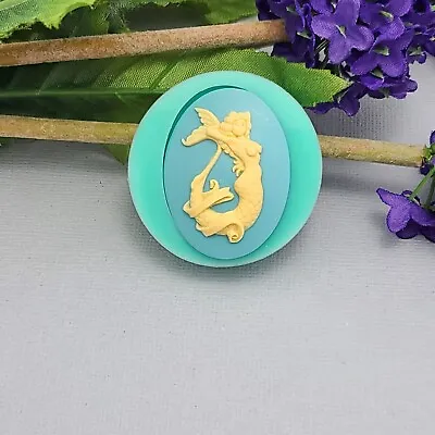Silicone Mold Cameo Mermaid   For JewelryResinPolymer Clay. • $7.49