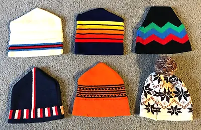 VTG Wool Ski Stocking Cap Beanie Lot Of 6 - Wigwam Meister Andres • $52