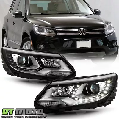 European Model PnP 2012-18 Volkswagen Tiguan Halogen LED DRL Projector Headlight • $309.96